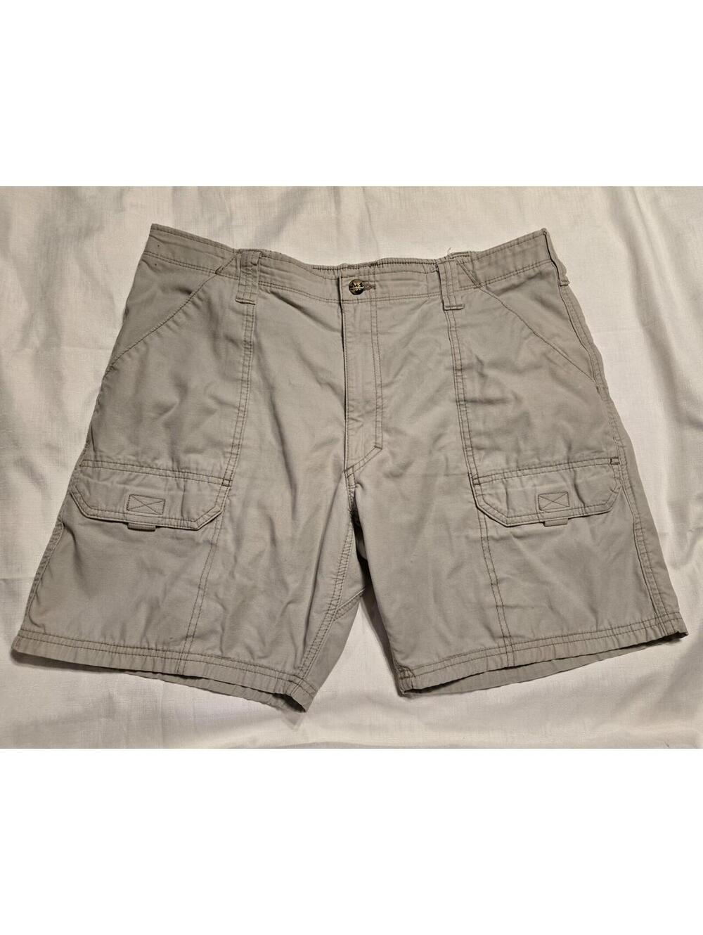 Magellan Cargo Shorts Mens Size 36x7 Beige Khaki Cotton Blend